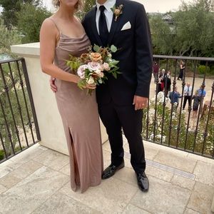 Revelry Skye Velvet Dress in Champagne size 4